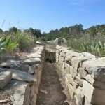 Fossé aqueduc au Domaine d'Escattes, Nîmes ; Photo C. Hugeux